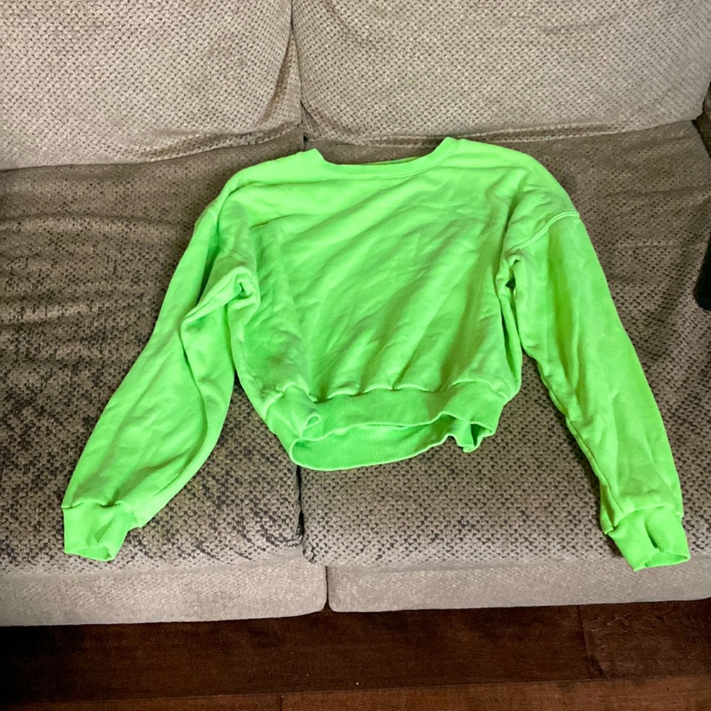 beautiful neon green sweatshirt